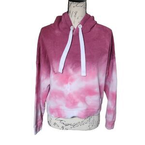 Calvin Klein Jeans Ladies Size Small Pink Tie Dye Hoodie